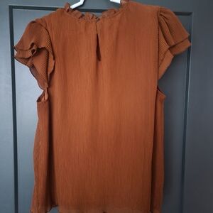 Big water blue sky burnt orange short sleeve shirt from lizard thicket.